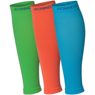 Tipi Toe Unisex 3 Pairs Oceanic Oasis Calf Compression Tube Sleeves 12-14 mmHg Great for Athletic & Medical Use, Size Small