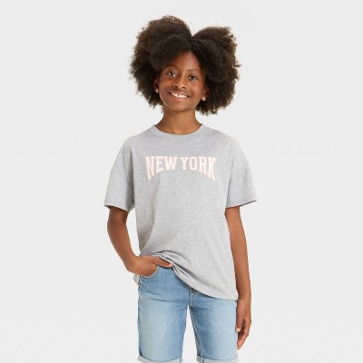 Girls' Short Sleeve Knit Oversized Graphic T-Shirt - Cat & Jack™