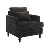 CAVINAS Mid-Century Modern Tufted Club Chair with Wooden Legs,Plush Chenille Fabric Accent Armchair for Living Room,Bedroom,Study - 2 of 4