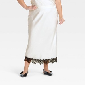 Women's Lace Trim Midi Skirt - A New Day™ - 1 of 3