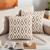 REGALWOVEN Geometric Soft Snowflake Fleece Throw Pillow Cover with Hidden Zippered for Sofa Living Room Chair Home Decor 2 Pcs - 2 of 4