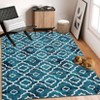 Washable Modern Geometric Rug Non Slip Low Pile Rug Retro Throw Floor Cover Foldable Indoor Carpet for Living Room Bedroom - 4 of 4