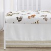 Sweet Jojo Designs Gender Neutral Unisex Baby Crib Bedding Set - Watercolor Woodland Forest Animals Green Brown White 4pc - 4 of 4