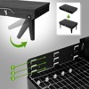 ROVSUN Portable Lightweight Charcoal Grill, Foldable Small Grill w/ Barbecue Tools, Stainless Steel Grilling Net, for Backyard - 4 of 4