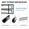 Kumasinova Heavy-Duty Rolling/Freestanding Coat Racks,Carbon Steel Coat Rack with 3-Tier Adjustable Shelves,Clothes Rack with/without Side Hooks - 4 of 4