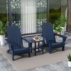 WestinTrends Malibu HDPE Outdoor Patio Folding Poly Adirondack Conversation Set (3-Piece) - 2 of 4