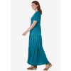 Woman Within Women's Plus Size Short-Sleeve Tiered Dress - 4 of 4