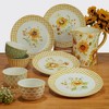 Set Of 4 Sunflowers Forever Ice Cream Bowls - Certified International ...