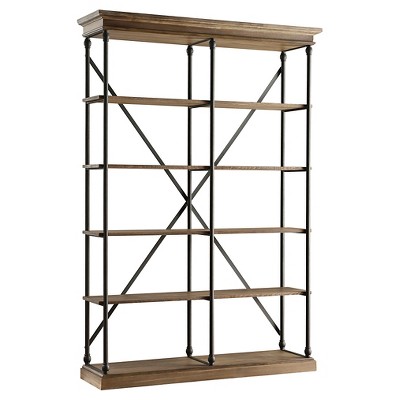 84" Belvidere 5 Shelf Bookcase Vintage Oak  - Inspire Q