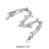 Unique Bargains Three-Layer Butterfly Adjustable Waist Belt Silver Tone 1 Pc - 3 of 4