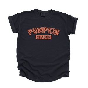 Simply Sage Market Women's Pumpkin Season Short Sleeve Garment Dyed Tee - 1 of 4