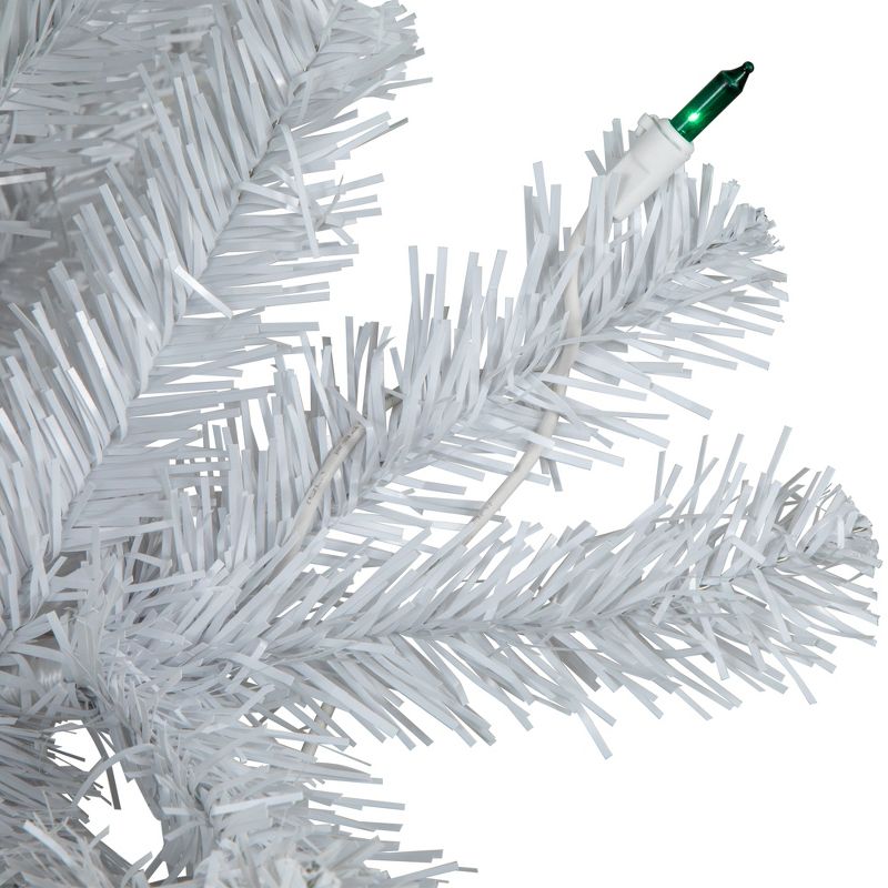 Northlight 4' Pre-Lit White Artificial Christmas Tree, Green Lights, 6 of 8