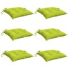 vidaXL Chair Cushion Non Slip Outdoor Patio Seat Cushion Pad Oxford Fabric - Bright Green 15.7" x 15.7" x 2.8" 6 Pack - 3 of 4