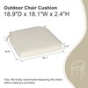 Aoodor Outdoor Dining Chair Cushions Set of 2, Waterproof Patio Furniture Seat Cushions, Outdoor Chair Pads with Ties - 2 of 4