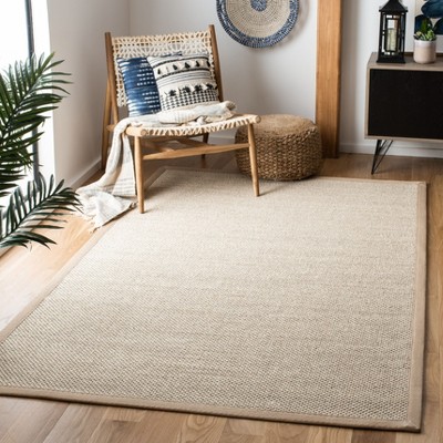 Marble and Linen Flat Woven Natural Fiber Area Rug