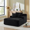 Velvet Single Lazy Sofa Lounge Chair with High-Density Foam and Fluffy Comfort, No Assembly Required Modern Indoor Chair for Living Room and Bedroom - 2 of 4