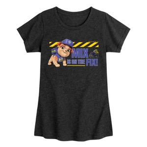 Girls' - Paw Patrol - Rubble & Crew Fitted Short Sleeve Graphic T-Shirt - 1 of 4