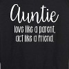 Women's - Instant Message - Auntie Love Like Parent Lightweight French Terry Wide Neck Long Sleeve Graphic Shirt - 2 of 4