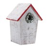 Melrose Flocked Wood Birdhouse (Set of 4) - 4 of 4