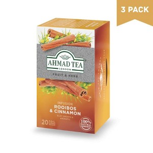 Ahmad Rooibos & Cinnamon Herbal Tea 20ct tea bags - Pack of 3 - 1 of 4
