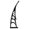 Front Door Canopy, Porch Canopy Outdoor 100 x 80 Cm Curved Transparent Plate + Black Bracket - 4 of 4