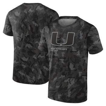 NCAA Miami Hurricanes Men's Camo Bi-Blend T-Shirt