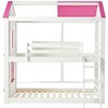 Donco Kids Sweetheart Twin Over Twin White & Pink House Bunkbed - 4 of 4