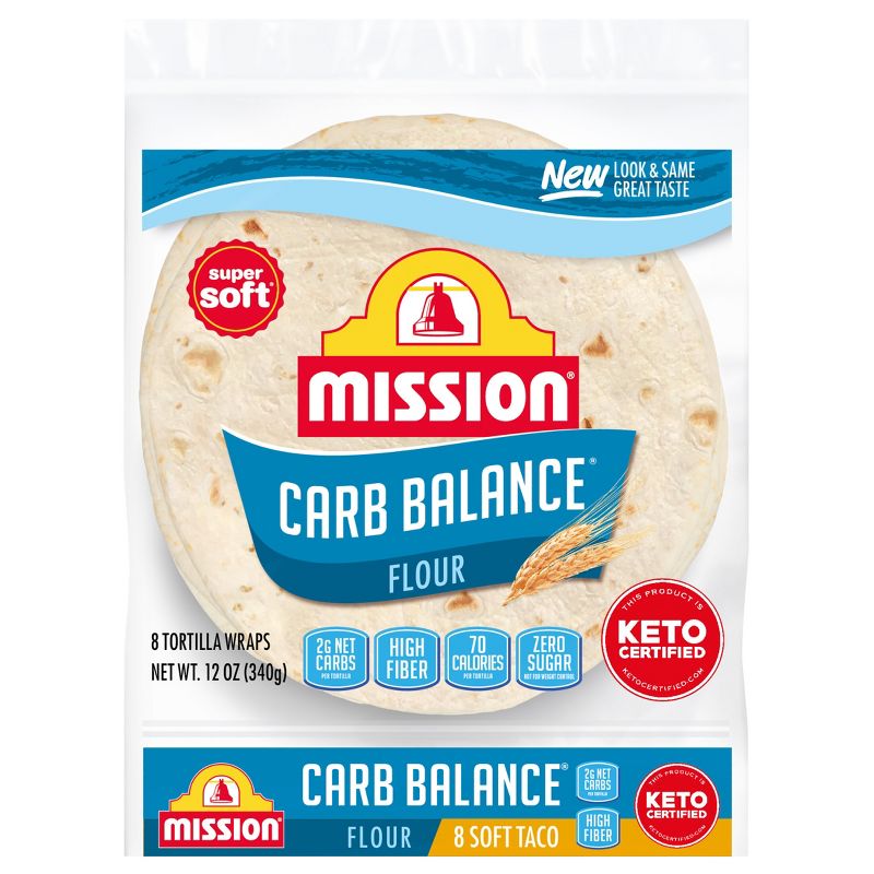 Mission Carb Balance Taco Size Soft flour Tortillas - 12oz/8ct, 1 of 11