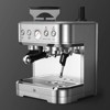 Silver-plated bean-to-cup espresso machine with stainless steel construction, featuring a milk carafe, suitable for espresso and lattes. - 4 of 4