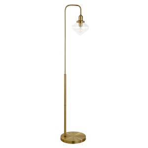 Hampton & Thyme Arc Floor Lamp with Novelty Glass Shade - 1 of 4