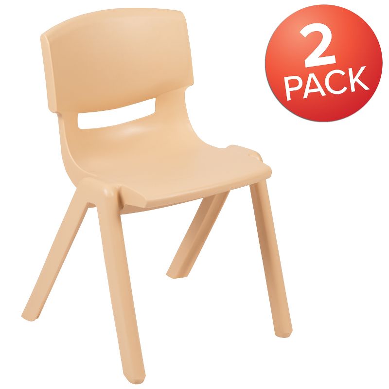 Flash Furniture 2 Pack Plastic Stackable School Chair with 13.25" Seat Height, 1 of 12