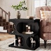 Tribesigns Modern End Table for Living Room, S-Shape Side Tables with 2-Tier Storage Shelf, Bedside Nightstands for Bedroom, Easy Assembly, Black - 4 of 4