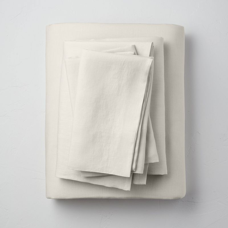 100% Washed Hemp Solid Sheet Set - Casaluna™, 1 of 6