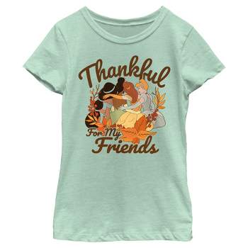 Girl's Disney Princesses Thankful for my Friends T-Shirt