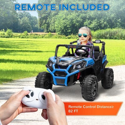 Blue 24V 2-Seater Ride-On Off-Road Toy Truck