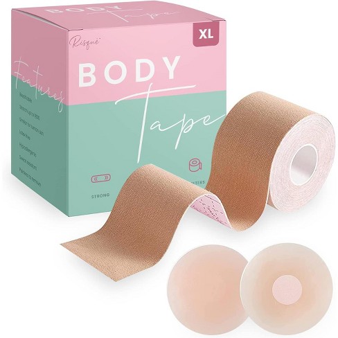 Risque Xl Beige Breast Lift Tape + 1 Free Pair Of Reusable Nipple Covers, Boob  Tape For Push Up & Shape, Waterproof & Sweat-proof Body Tape, 1ct : Target