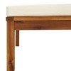vidaXL Footrest  Solid Acacia Wood, Polyester Medium Modular - 4 of 4