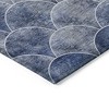 Denim Blue And Gray Abstract Washable Indoor Outdoor Area Rug - 4 of 4