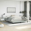 vidaXL Bed Frame without Mattress Light Gray Full Velvet - 2 of 4