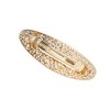 Unique Bargains Fashion Oval Texture Hair Clips Gold Tone 1 Pc - 4 of 4