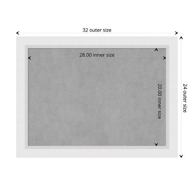 Blanco White Wood and Steel Framed Magnetic Board