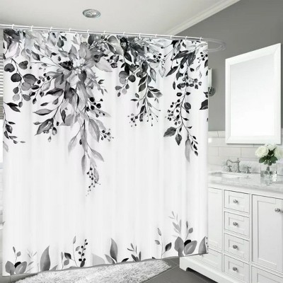 LunaLulinlk Eucalyptus Fabric Shower Curtain