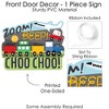 Big Dot of Happiness Cars, Trains, and Airplanes - Hanging Porch Transportation Birthday Party Outdoor Decorations - Front Door Decor - 1 Piece Sign - image 4 of 4