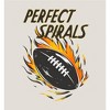 "Perfect Spirals" Flaming Football Adult Long Sleeve Hoodie - 2 of 2