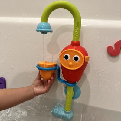 Yookidoo Toddler and Baby Bath Toy (Ages 1-3): Flow N Fill Spout-3  Stackable Play Cups - Battery Operated Moveable Hose Toy and Tumblers with  Multiple