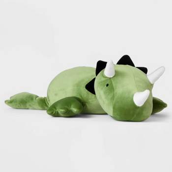 Dinosaur Weighted Plush Throw Pillow Green - Pillowfort™