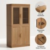Modern Minimalist Wood Grain Decorative Storage Cabinet Combination Cabinet with 6-Story Shelves - 3 of 4