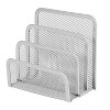 Mesh Letter Sorter - Brightroom™: Steel Desk Organizer, Silver Mail & Letter Holder, Office File Organizer, 5.5"x3"x5.06" - image 2 of 4