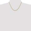 Black Bow Jewelry 2.5mm 14k Yellow Gold Solid Diamond Cut Rope Chain Necklace - 2 of 4