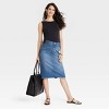 Midi Maternity Denim Skirt - Isabel Maternity by Ingrid & Isabel™ Medium Wash - image 3 of 4